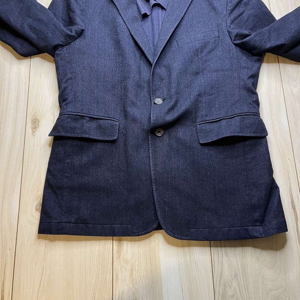 Boden Unlined 100% cotton Sports Coat Blazer 2 Button Navy Blue Womens Size 38R - Picture 3 of 16
